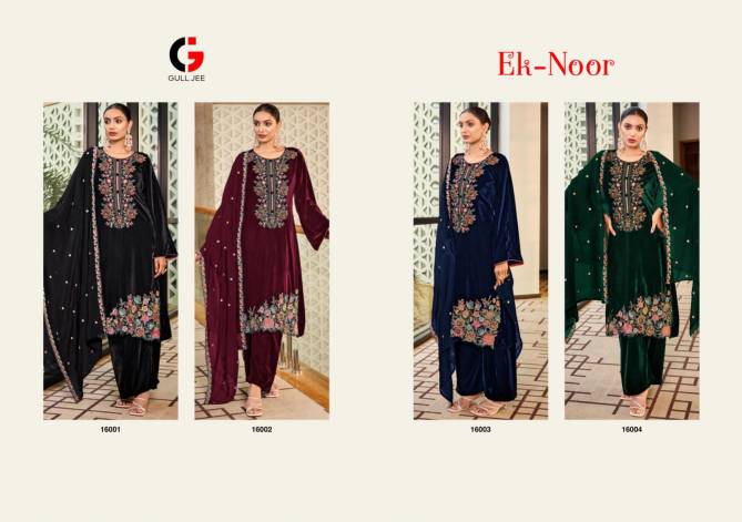 Gull Jee Ek Noor Embroidered Valvet  Designer Salwar Suits
